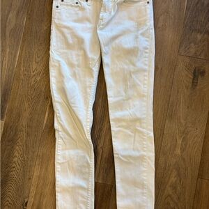 Levi's Too Superlow 524 Jeans Womens White Jeans with iconic "Two Horse" label